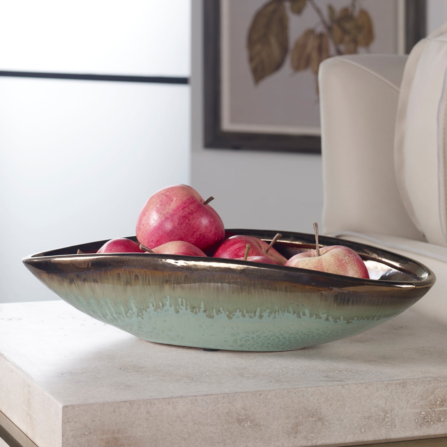 Uttermost 17855 Iroquois Green Glaze Bowl