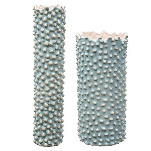 Uttermost 17876 Ciji Aqua Ceramic Vases, S/2
