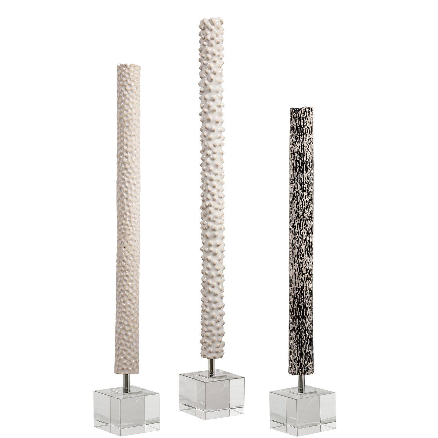 Uttermost 17869 Makira Cylindrical Sculptures, S/3