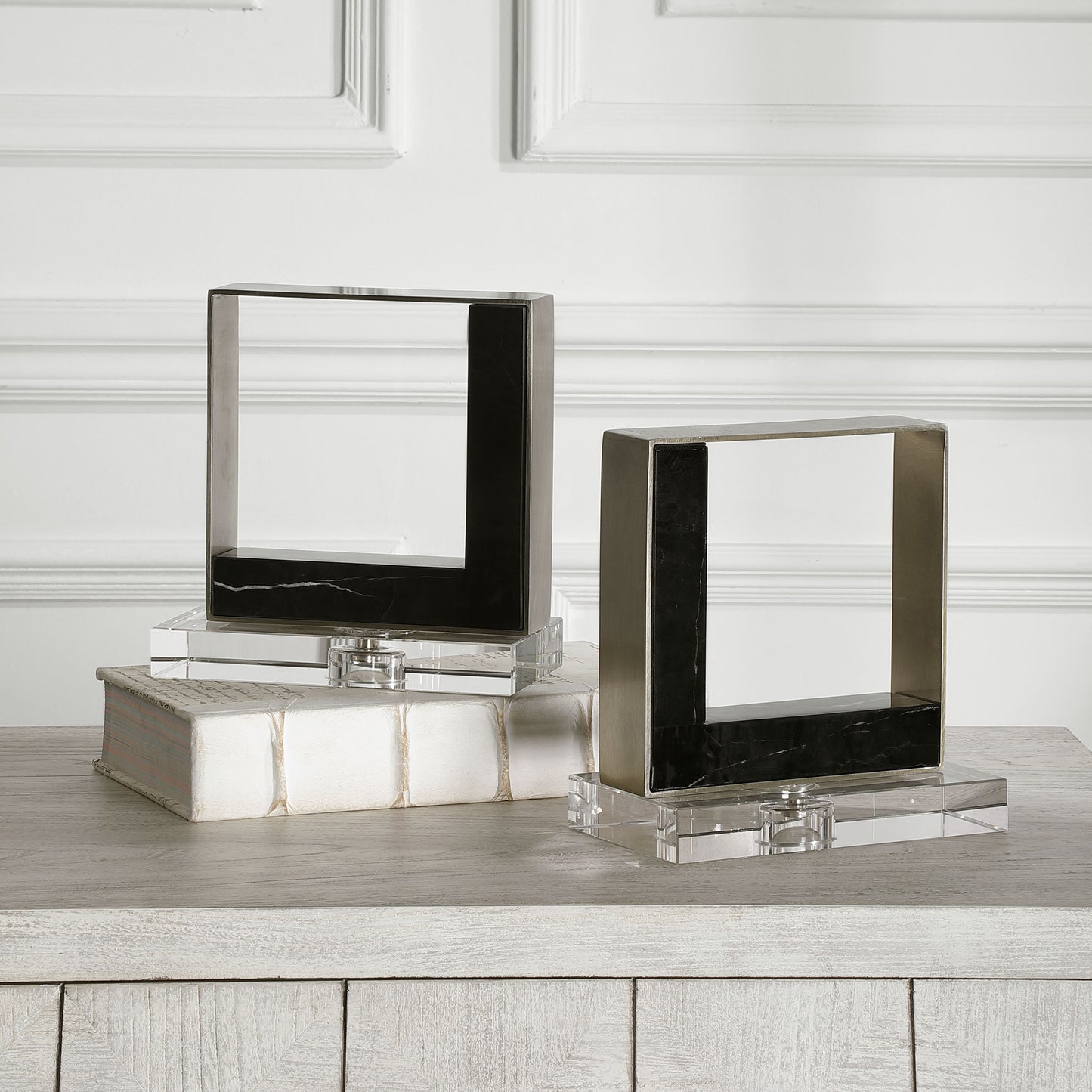 Uttermost 17865 Tilman Modern Marble Bookends, S/2