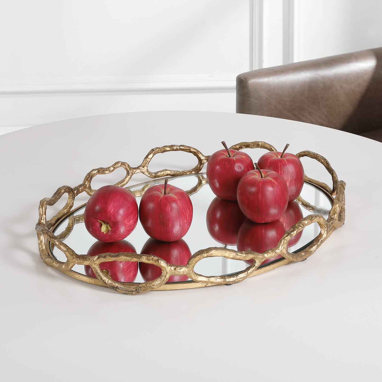 Uttermost 17837 Cable Chain Mirrored Tray