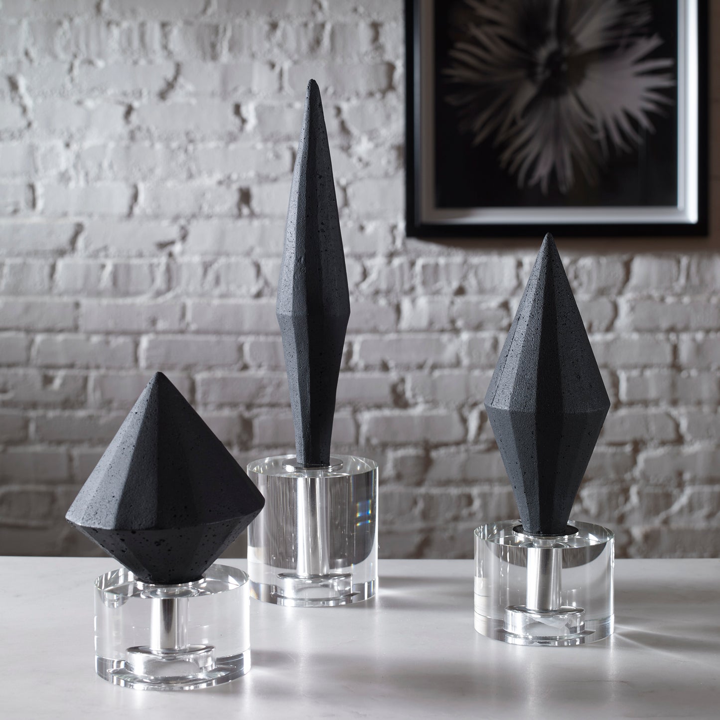 Uttermost 17916 Alize Black Sculptures,, S/3