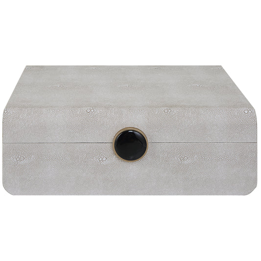 Uttermost 17995 Lalique White Shagreen Box