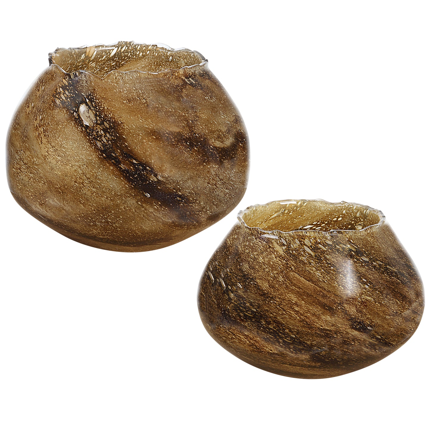 Uttermost 18031 Tortoise Glass Vases, Set/2
