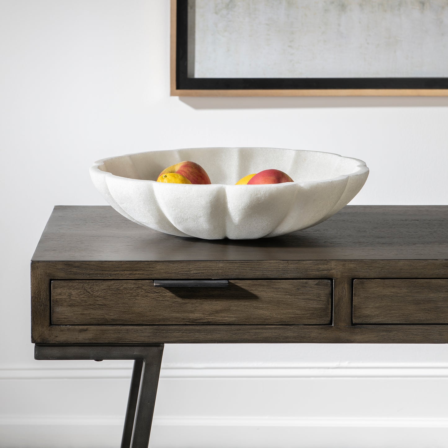 Uttermost 18034 Petal Ivory Ricestone Bowl
