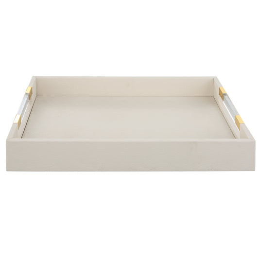 Uttermost 18060 Wessex White Shagreen Tray