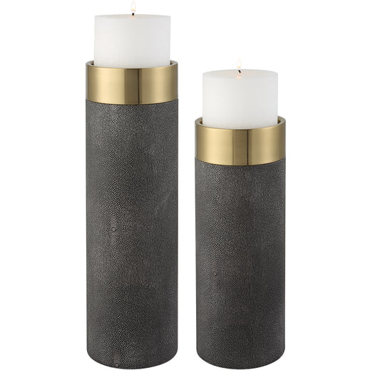 Uttermost 18061 Wessex Gray Candleholders, S/2