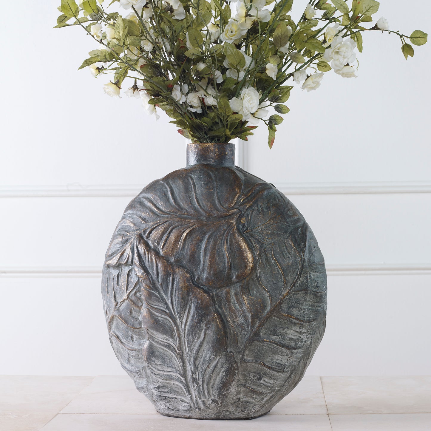 Uttermost 17113 Palm Aged Patina Paradise Vase