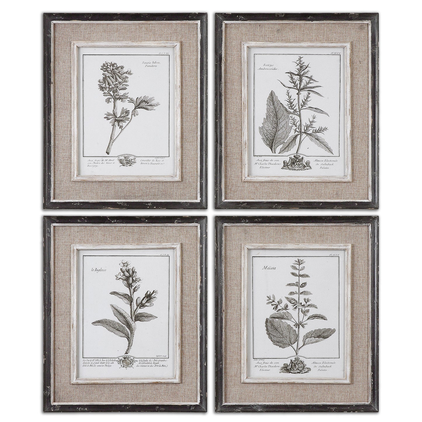 Uttermost 32510 Casual Grey Study Framed Art Set/4