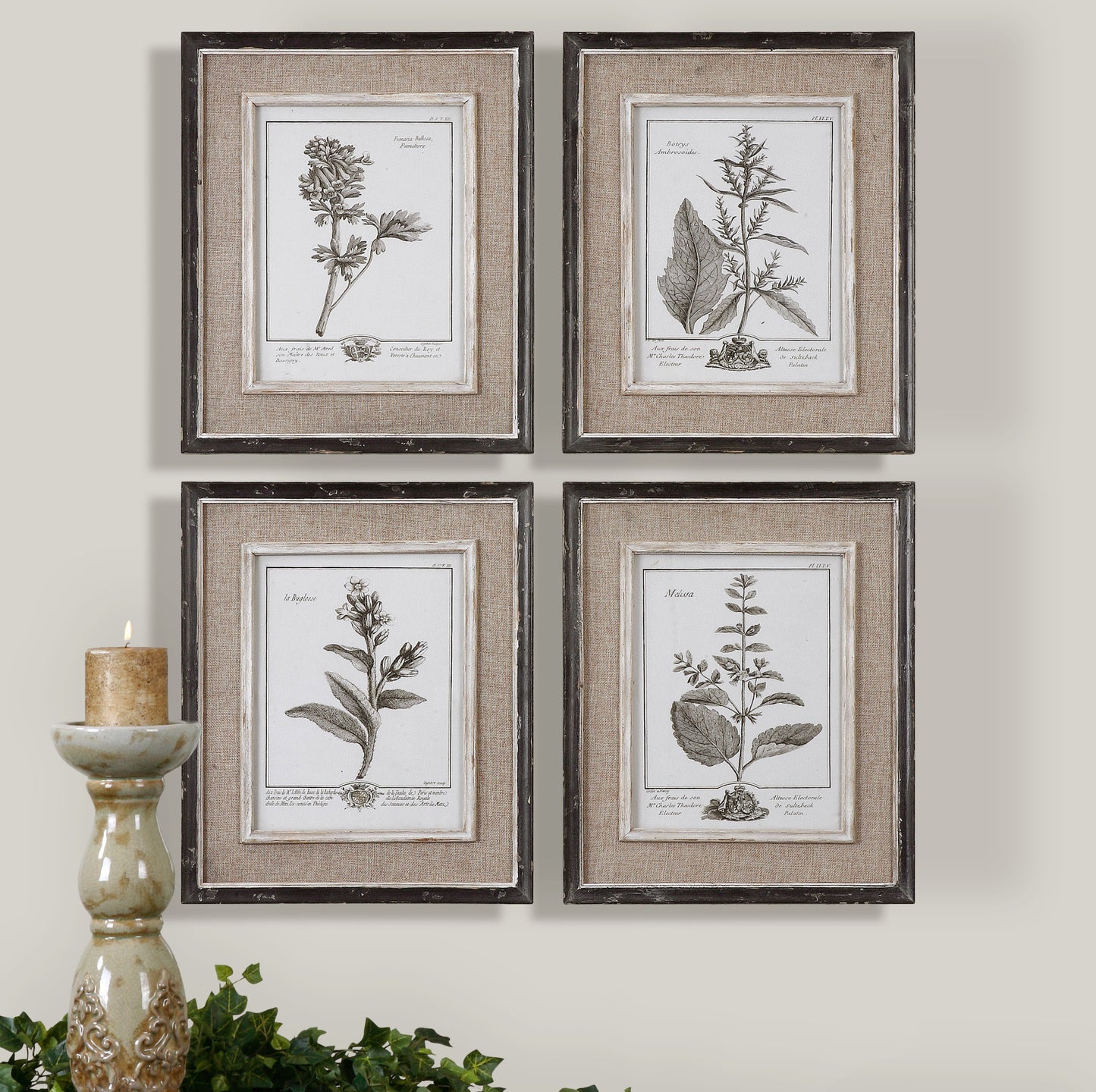 Uttermost 32510 Casual Grey Study Framed Art Set/4