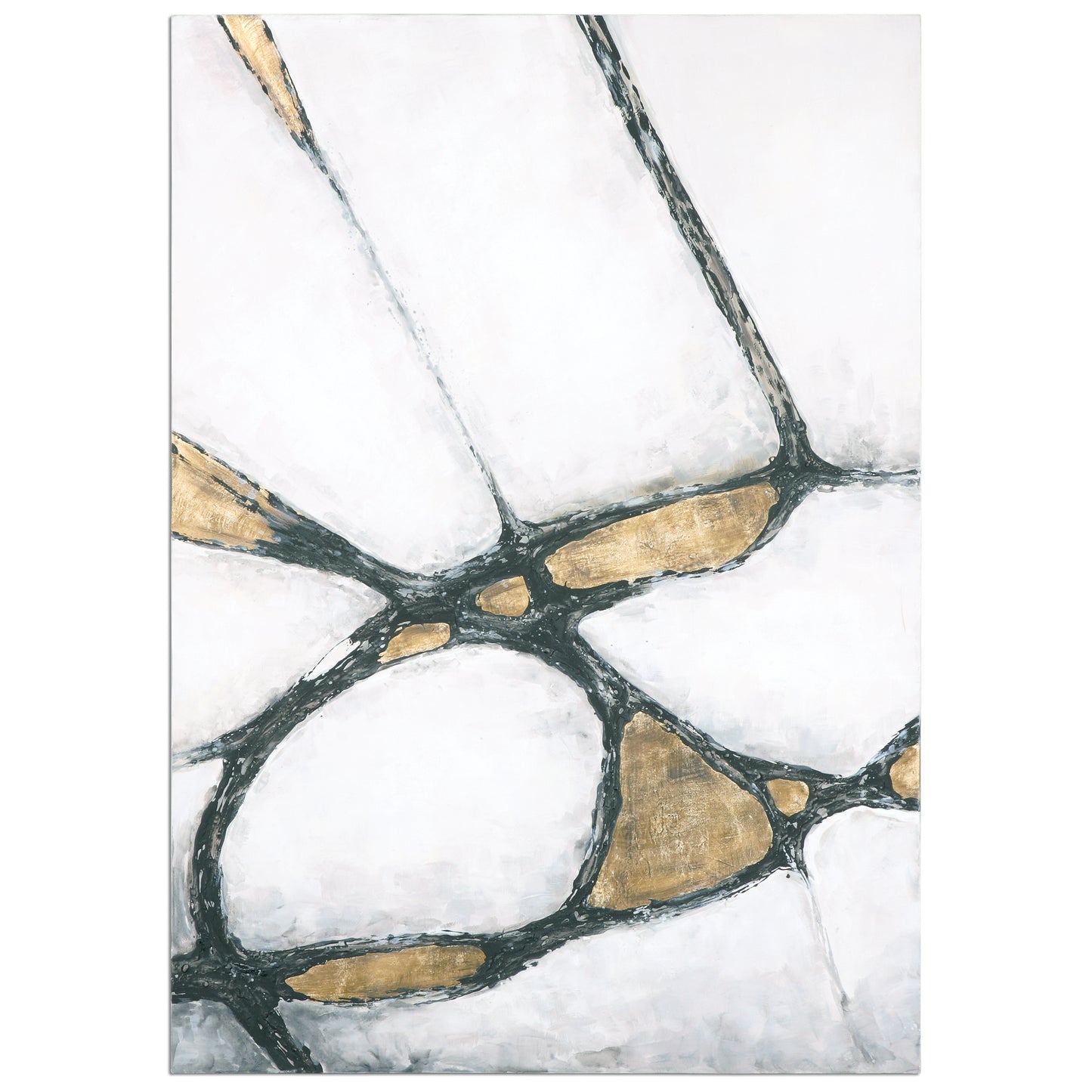 Uttermost 34352 Abstract Art In Gold And Black