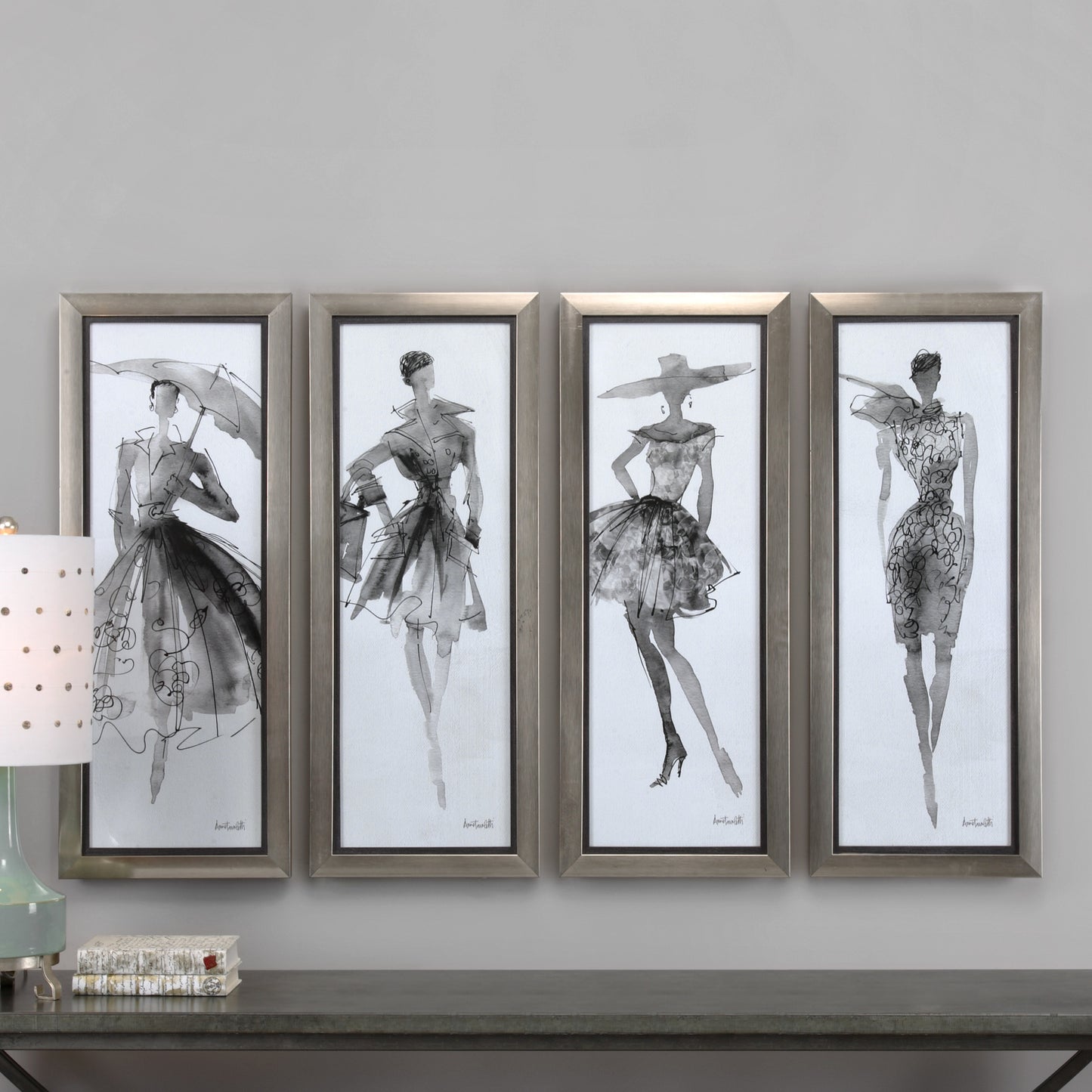 Uttermost 33624 Fashion Sketchbook Art, S/4