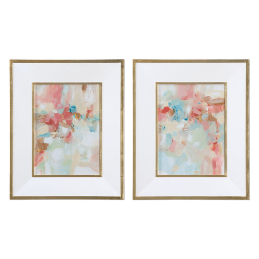 Uttermost 41557 A Touch Of Blush And Rosewood Fences Art, S/2