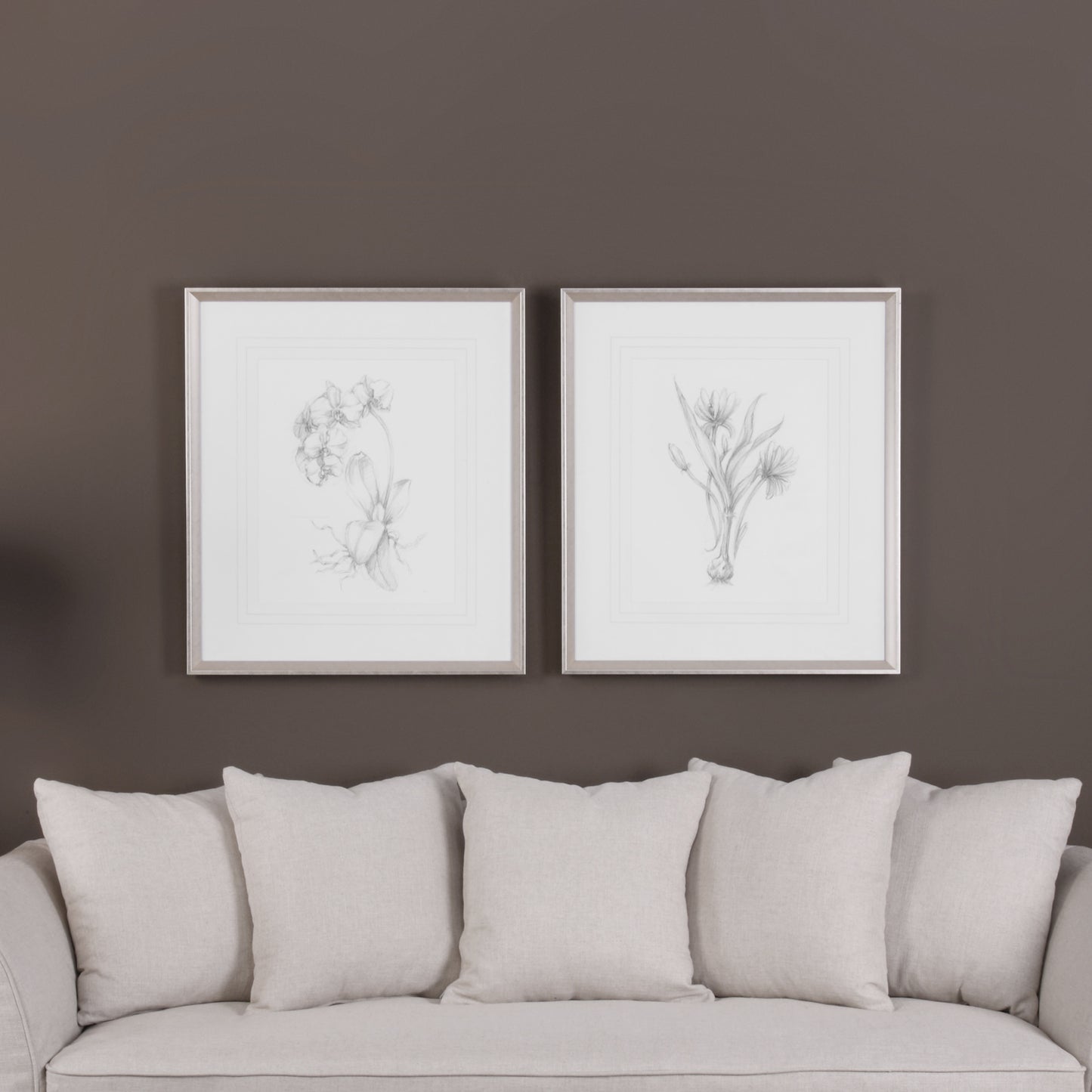 Uttermost 33649 Botanical Sketches Framed Prints S/2