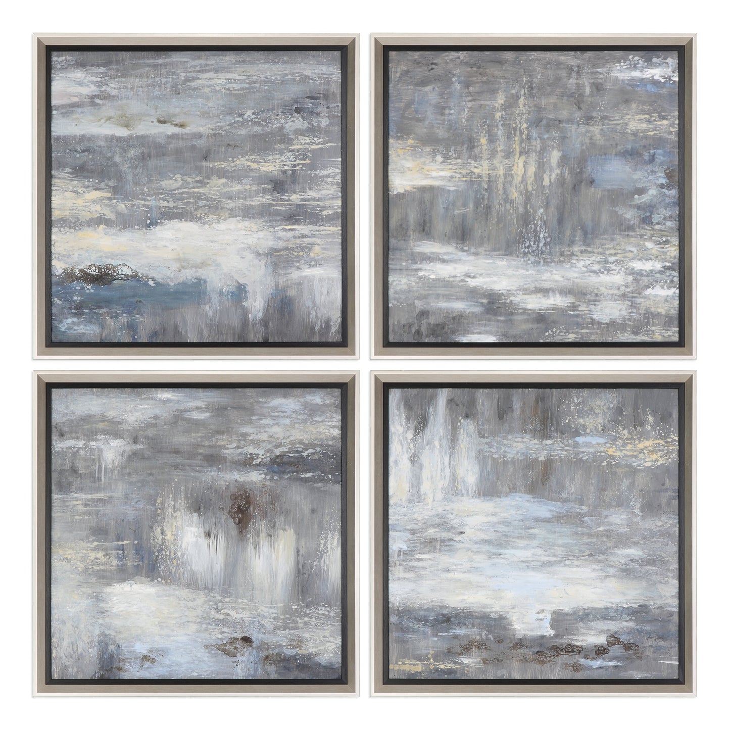 Uttermost 34366 Shades Of Gray Hand Painted Art S/4