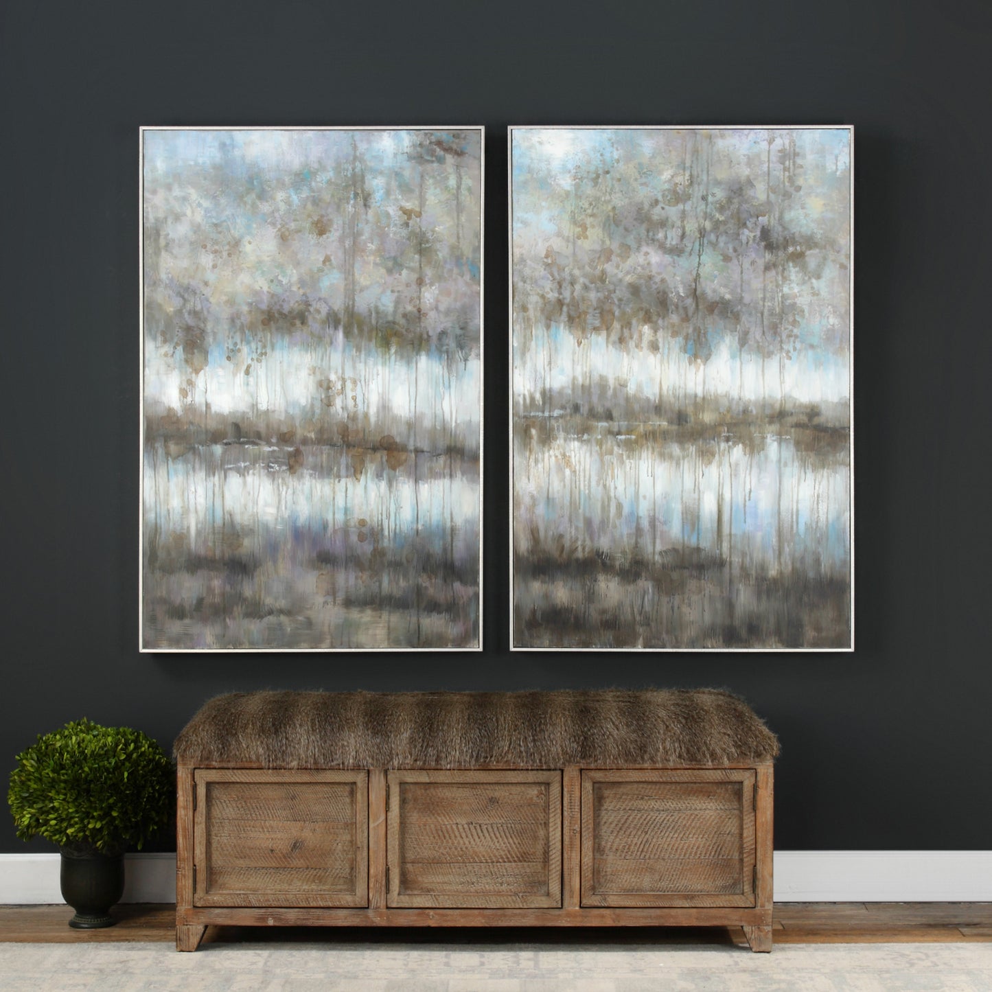 Uttermost 31411 Gray Reflections Landscape Art S/2