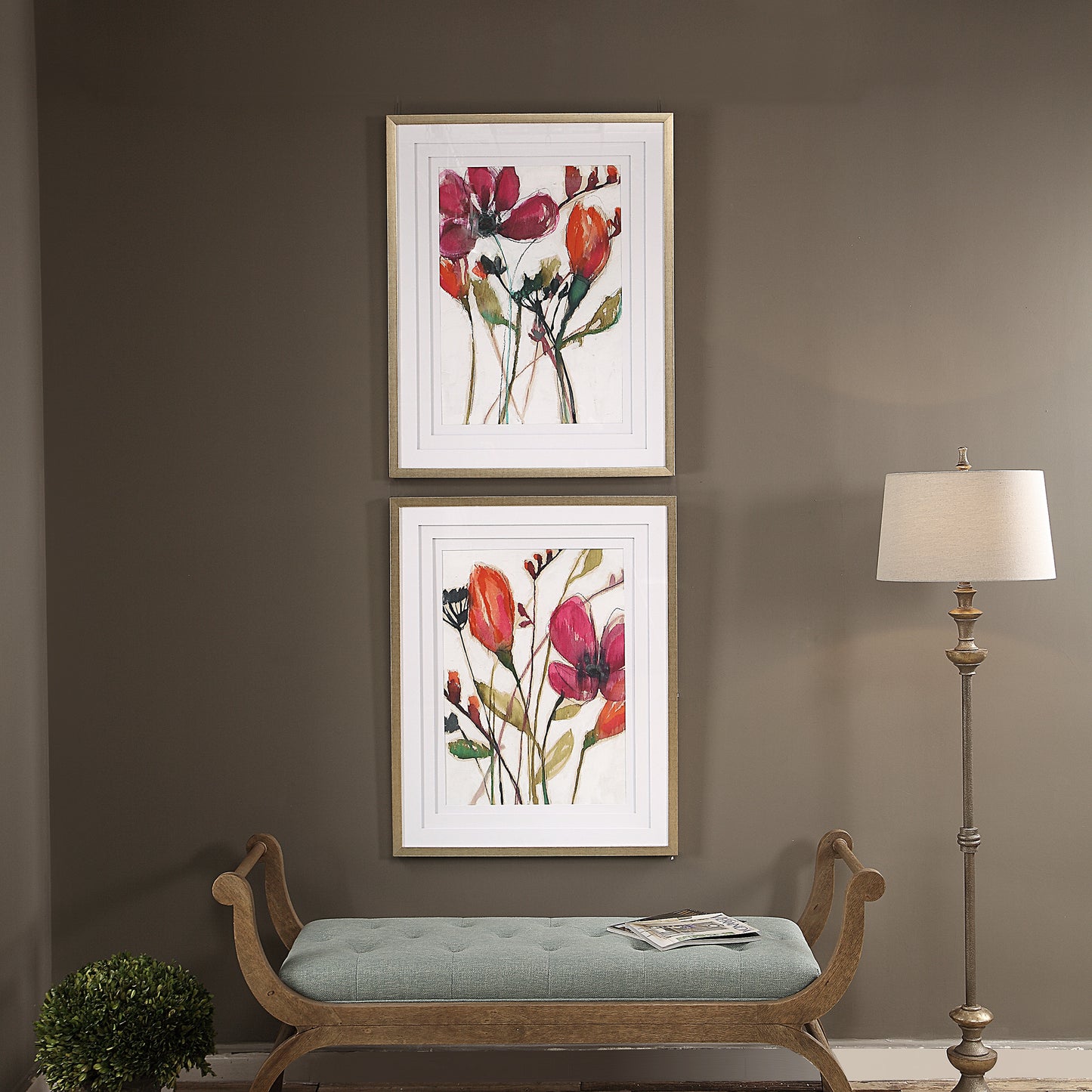 Uttermost 33684 Vivid Arrangement Floral Prints, S/2