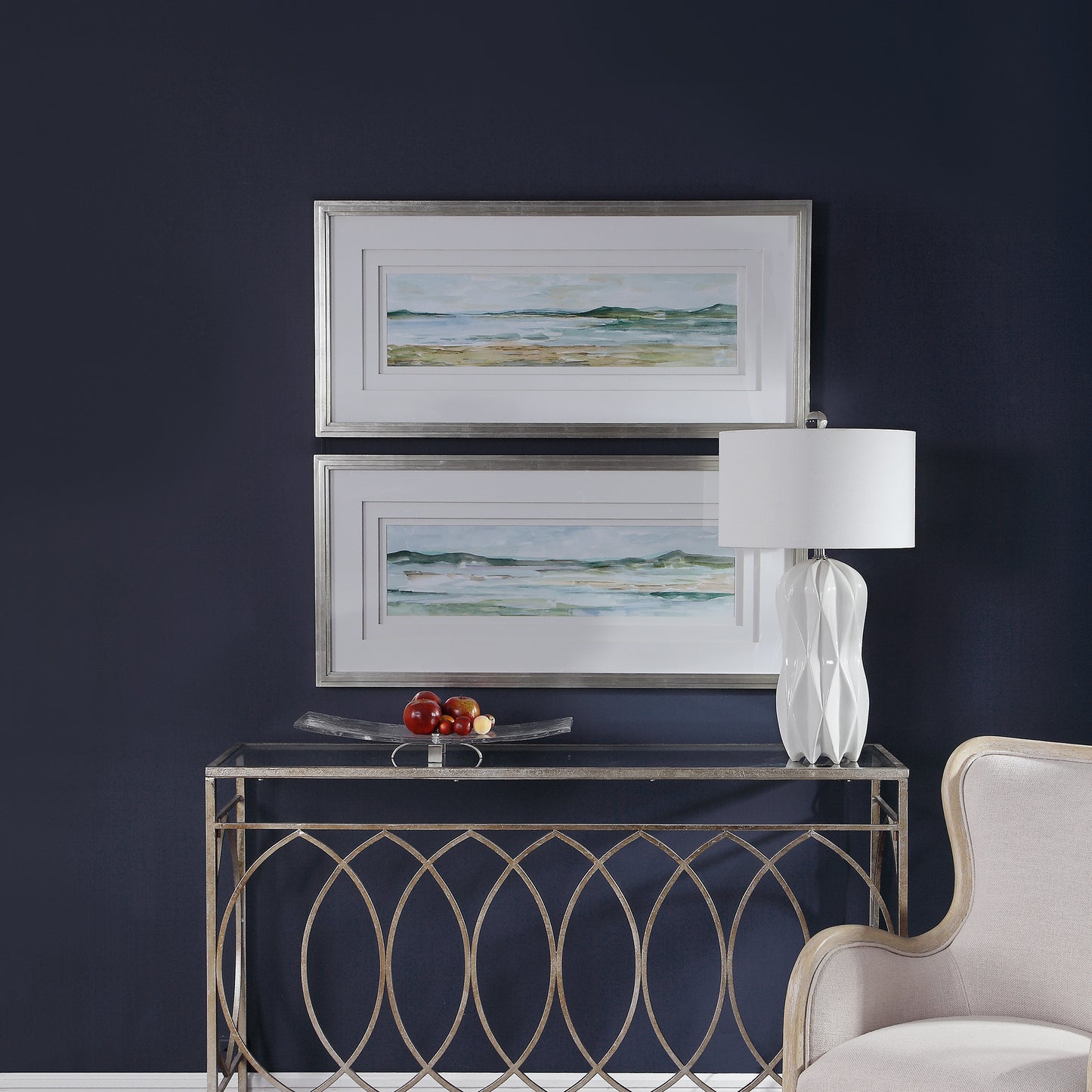 Uttermost 41594 Panoramic Seascape Framed Prints Set/2