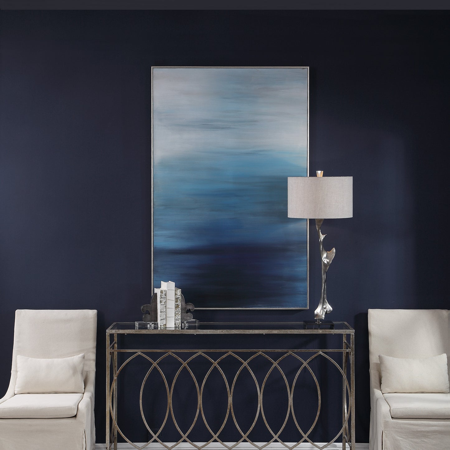 Uttermost 31418 Moonlit Sea Hand Painted Canvas