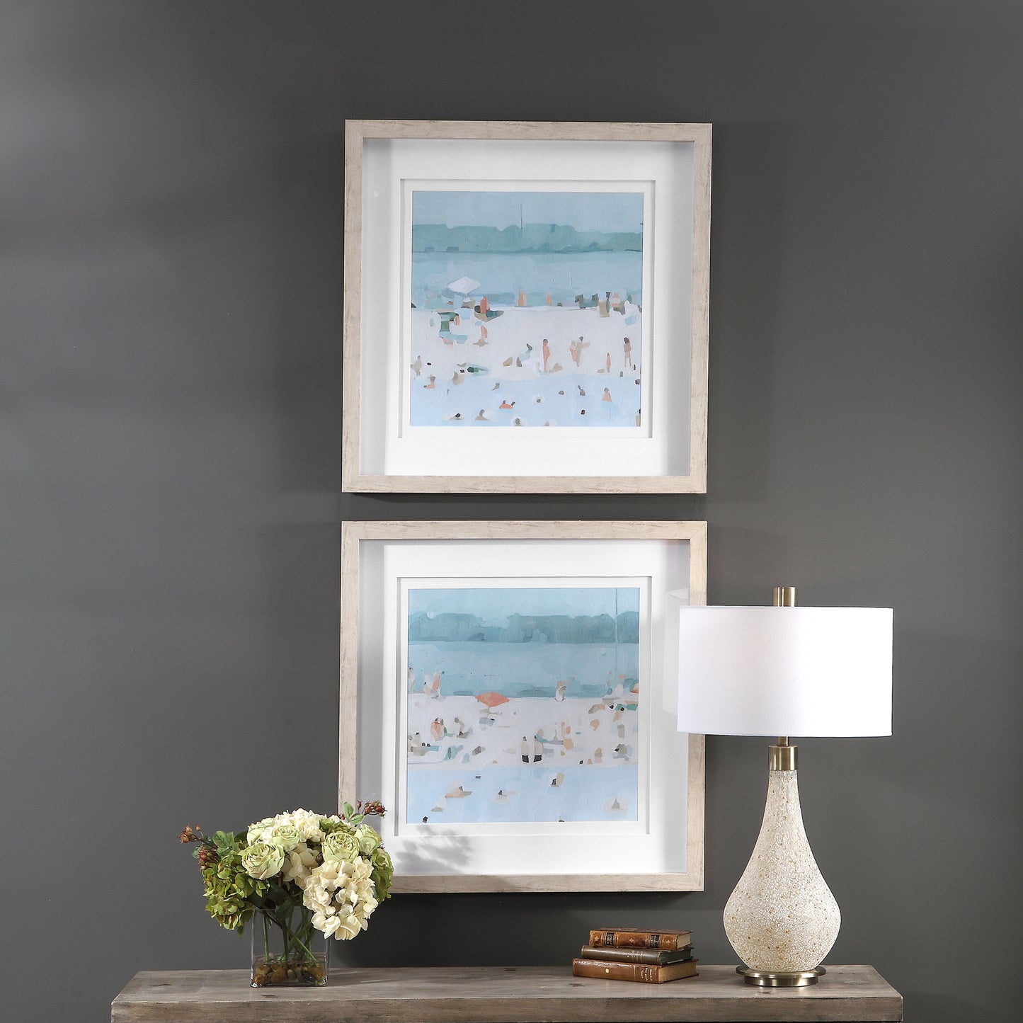 Uttermost 33695 Sea Glass Sandbar Framed Prints, Set/2