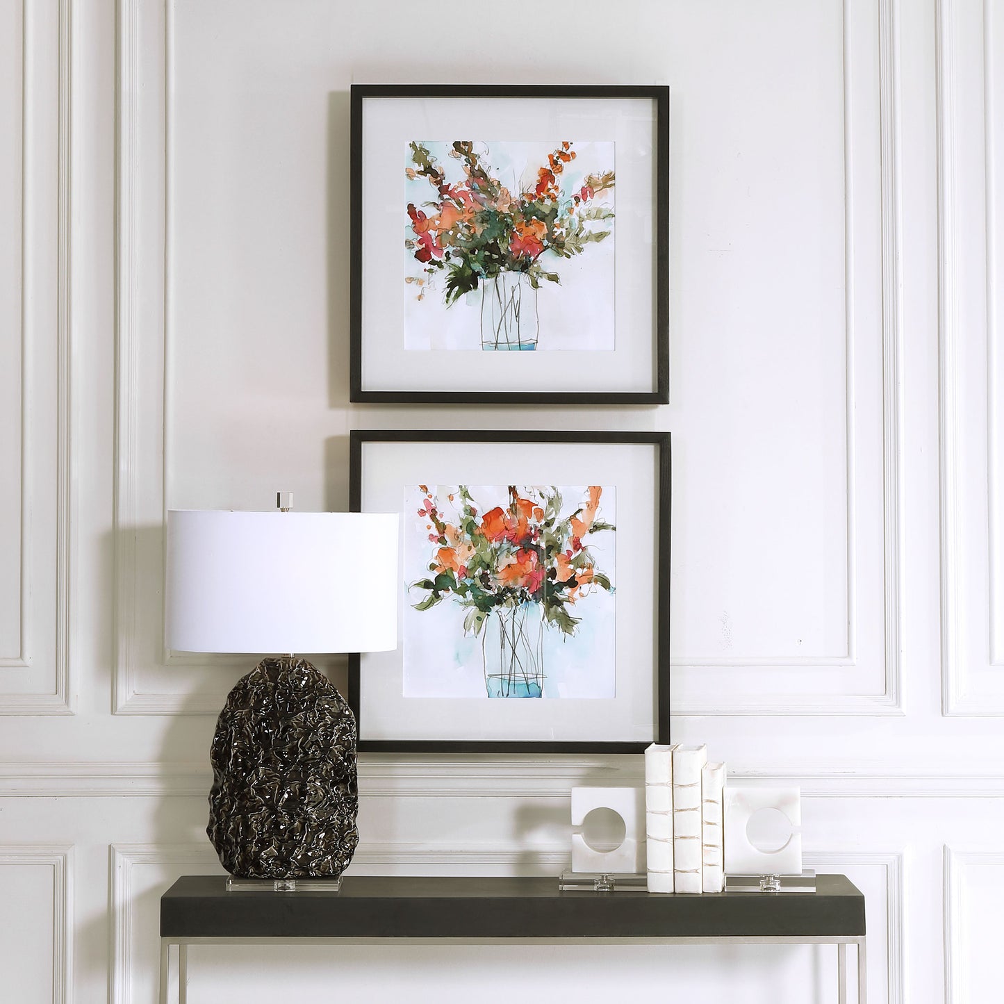 Uttermost 41619 Fresh Flowers Watercolor Prints, S/2