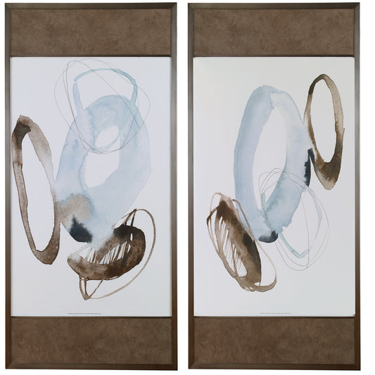 Uttermost 33715 Celestial Modern Framed Prints, S/2