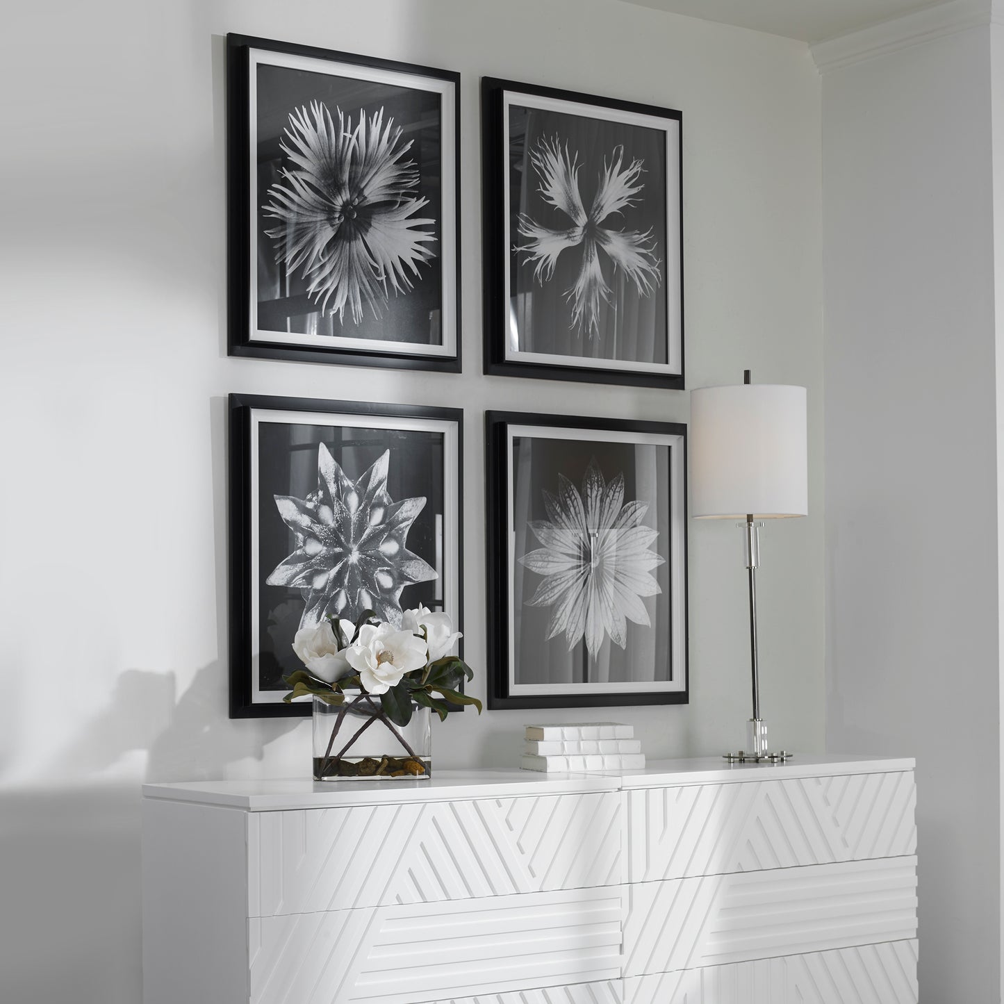 Uttermost 41427 Contemporary Floret Framed Prints, S/4