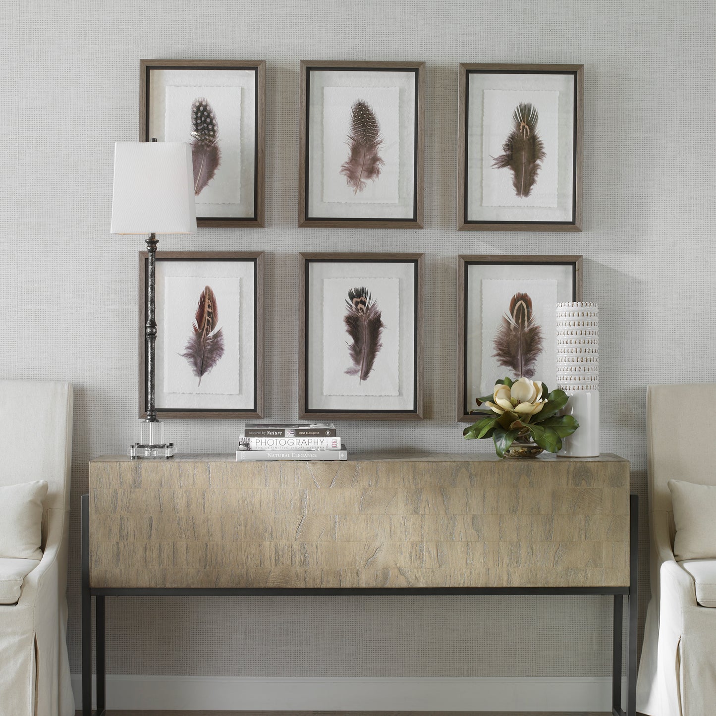 Uttermost 41460 Birds Of A Feather Framed Prints, S/6