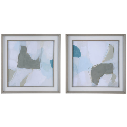 Uttermost 32268 Mist Shapes Framed Prints, Set/2