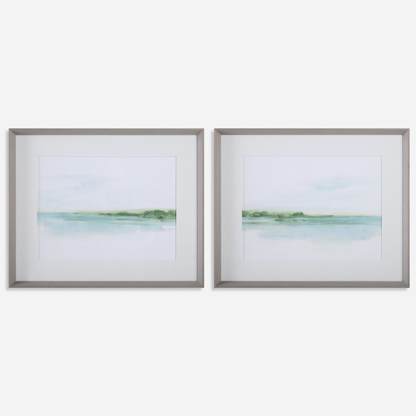 Uttermost 32269 Green Ribbon Coast Framed Prints Set/2