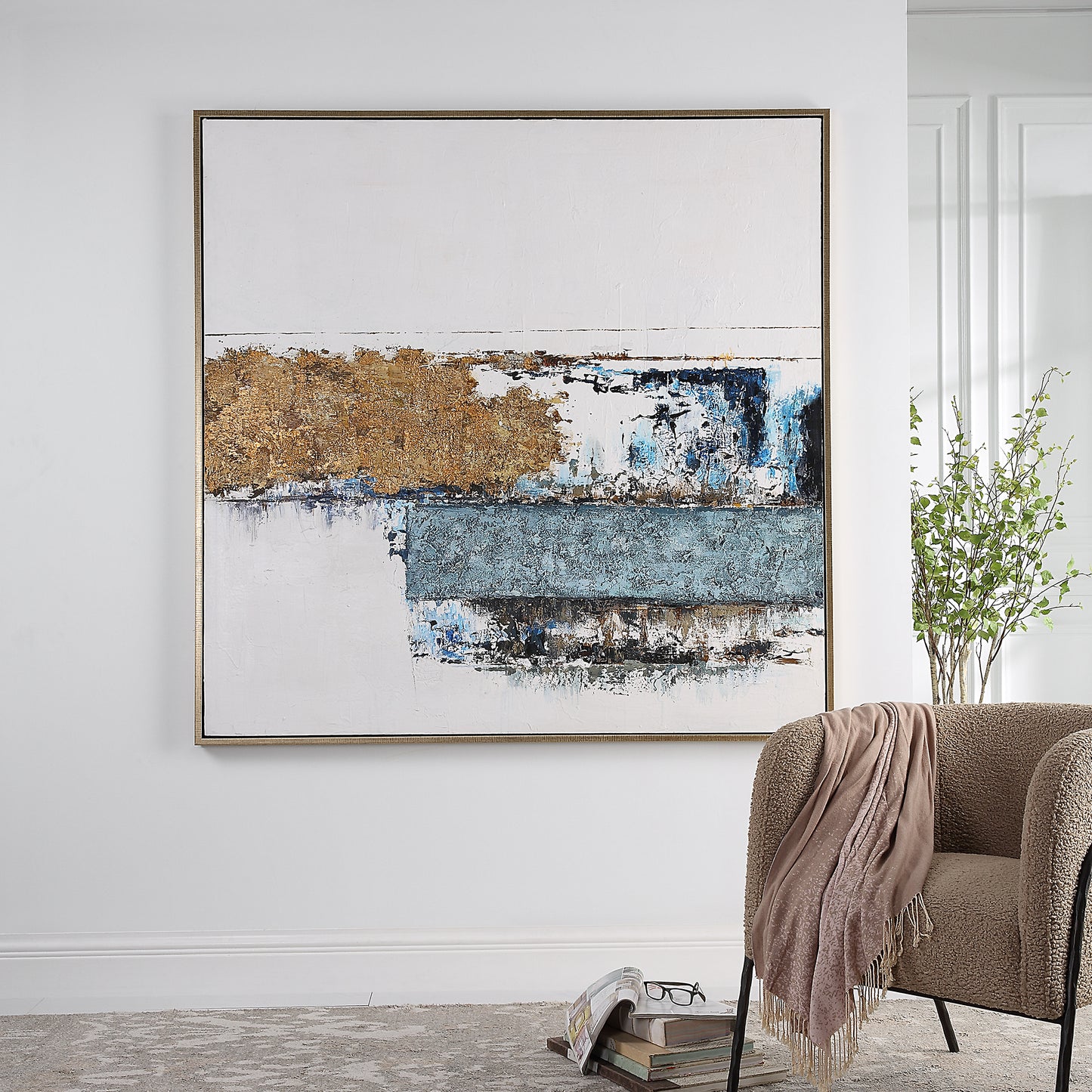 Uttermost 32280 Stacked Against Hand Painted Canvas