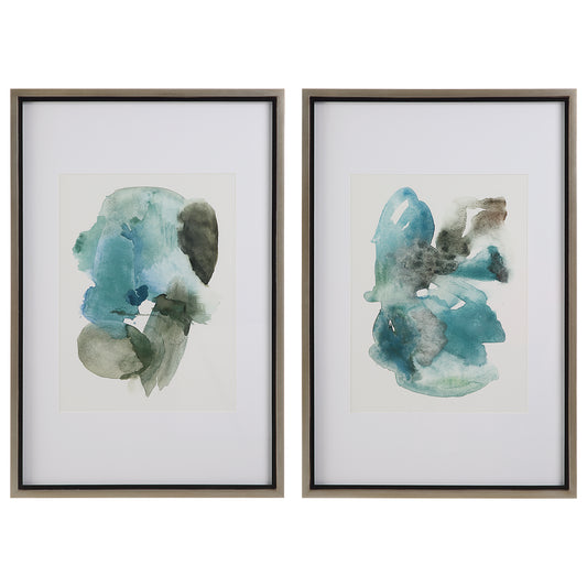 Uttermost 32291 Blueprints Watercolor Prints, Set Of 2