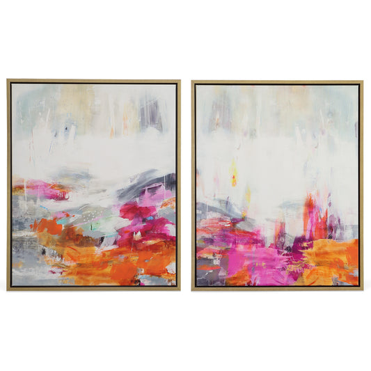 Uttermost 32296 Color Theory Framed Abstract Art Set/2
