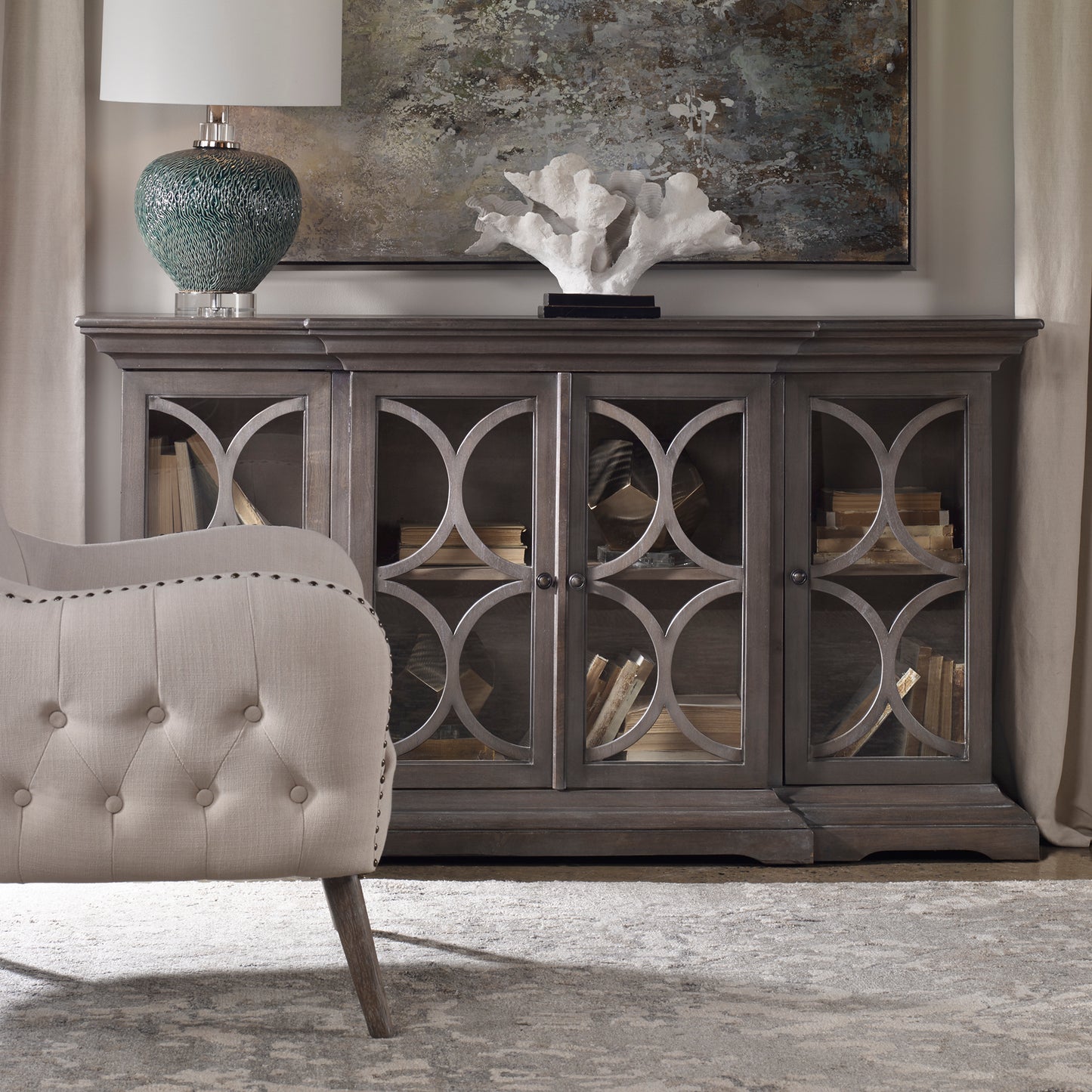 Uttermost 25629 Belino Wooden 4 Door Chest