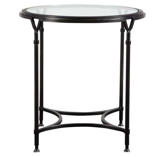 Uttermost 24469 Samson Glass Side Table