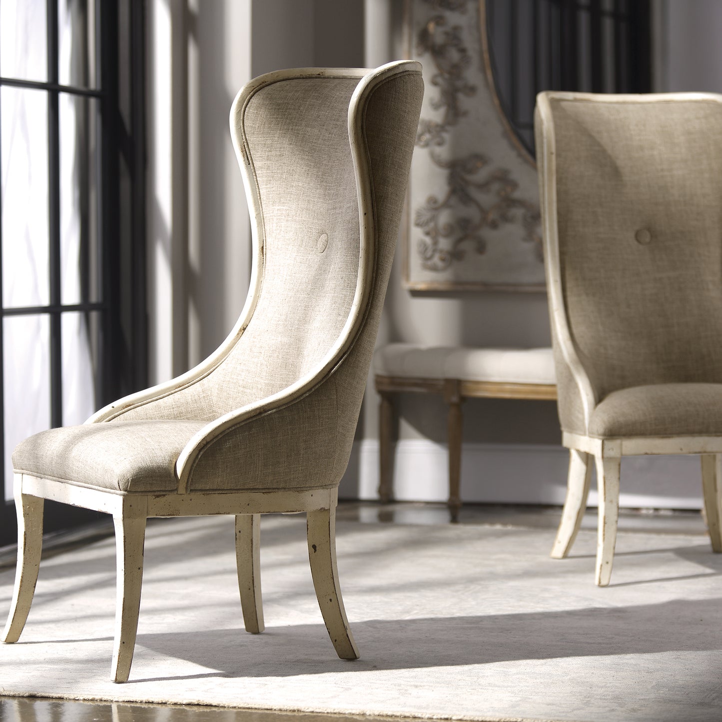 Uttermost 23218 Selam Aged Wing Chair
