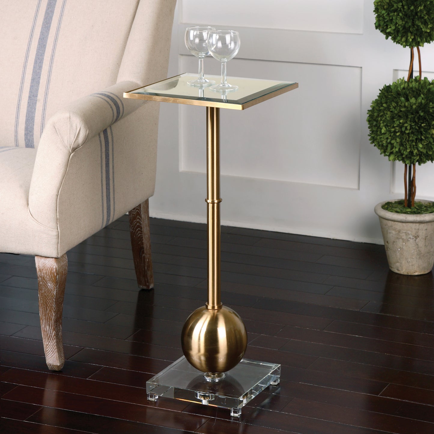 Uttermost 24502 Laton Mirrored Accent Table