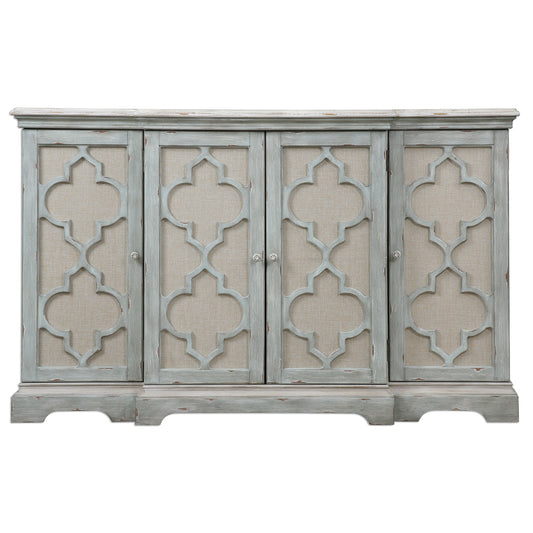 Uttermost 24520 Sophie 4 Door Grey Cabinet