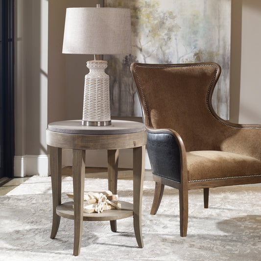 Uttermost 25909 Deka Round Side Table