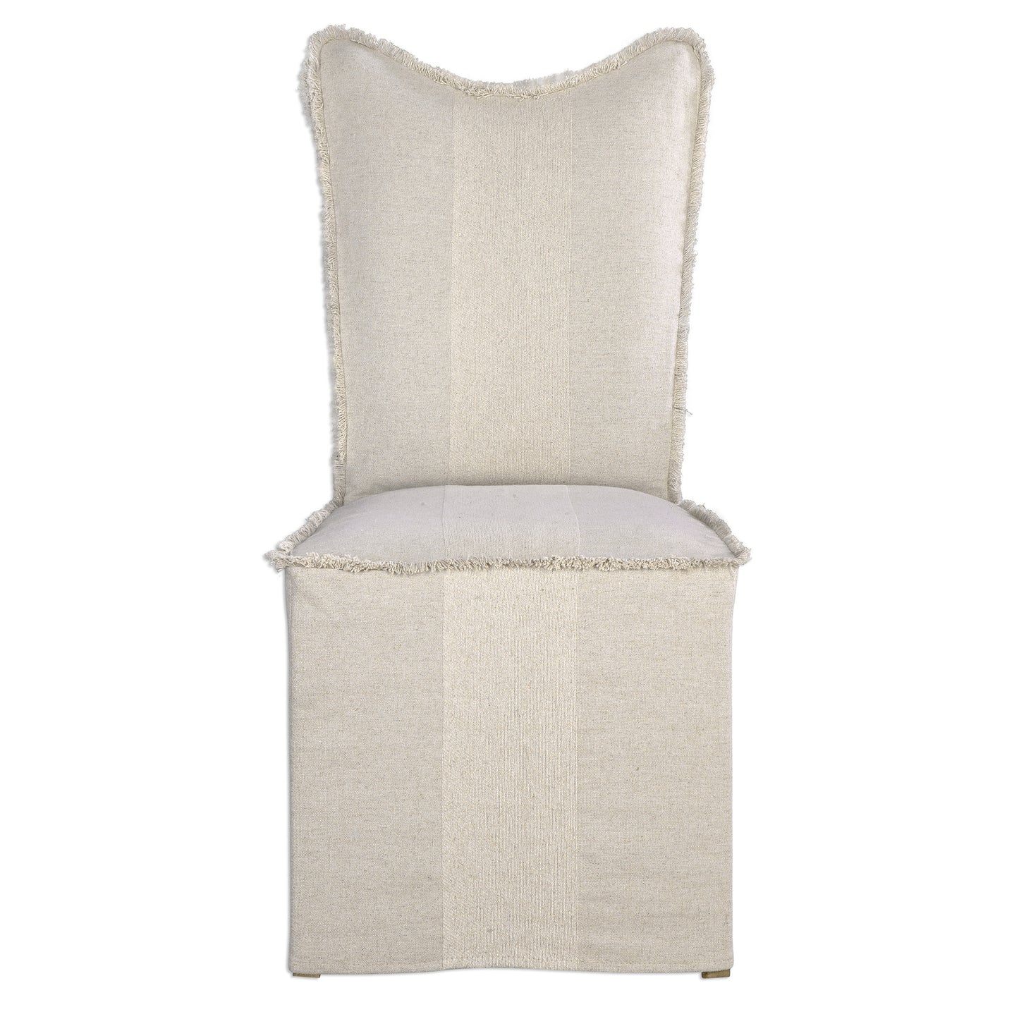 Uttermost 23311-2 Lenore Armless Chairs, Flax, Set Of 2