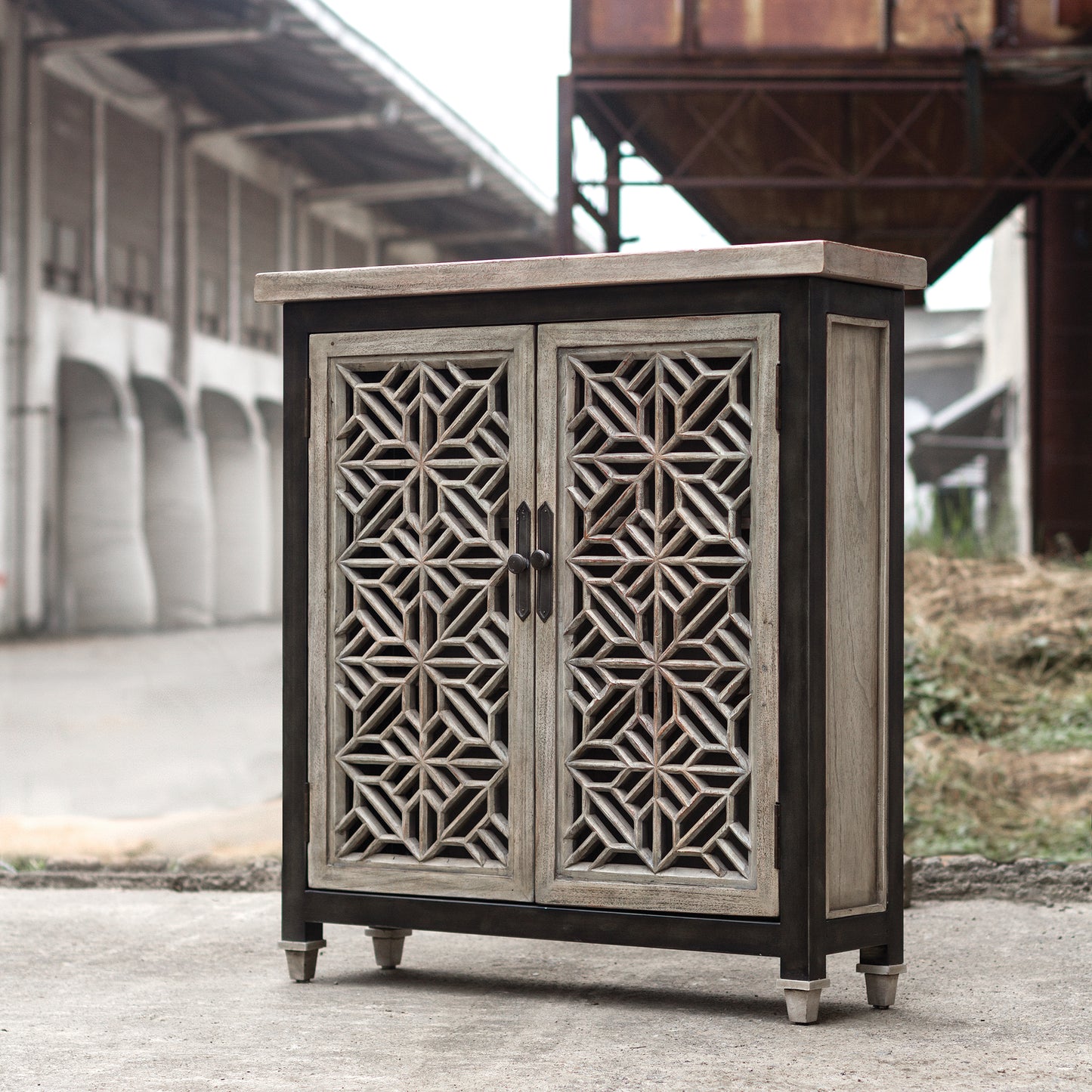 Uttermost 25772 Branwen Aged White Accent Cabinet