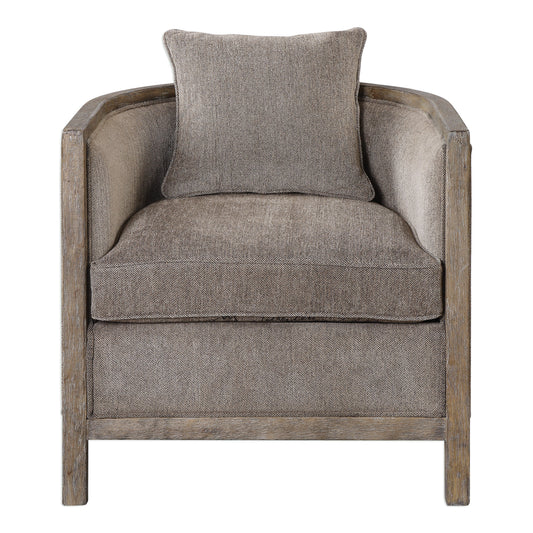 Uttermost 23359 Viaggio Gray Chenille Accent Chair