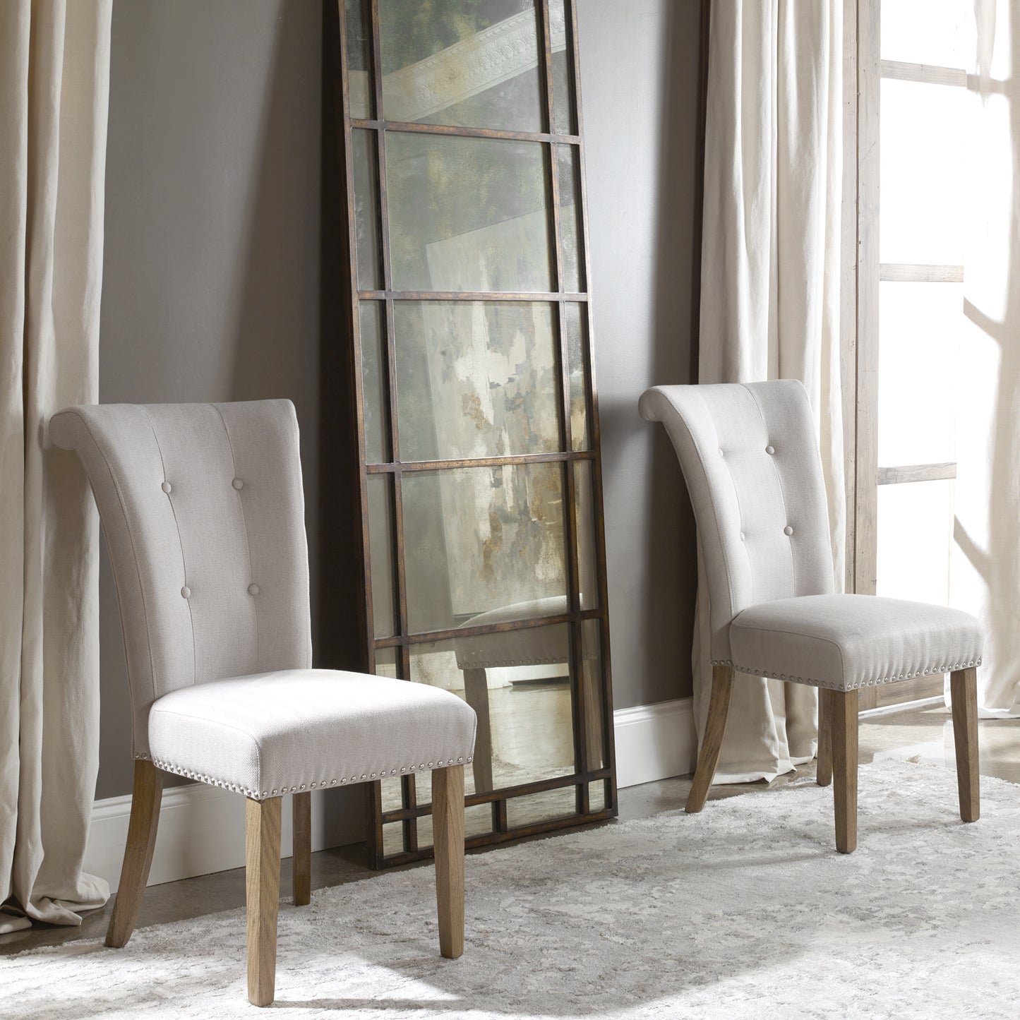 Uttermost 23374 Lucasse Oatmeal Dining Chair