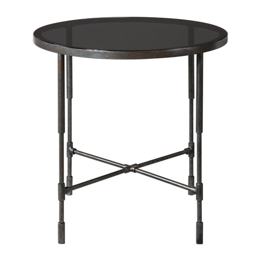 Uttermost 24783 Vande Aged Steel Side Table