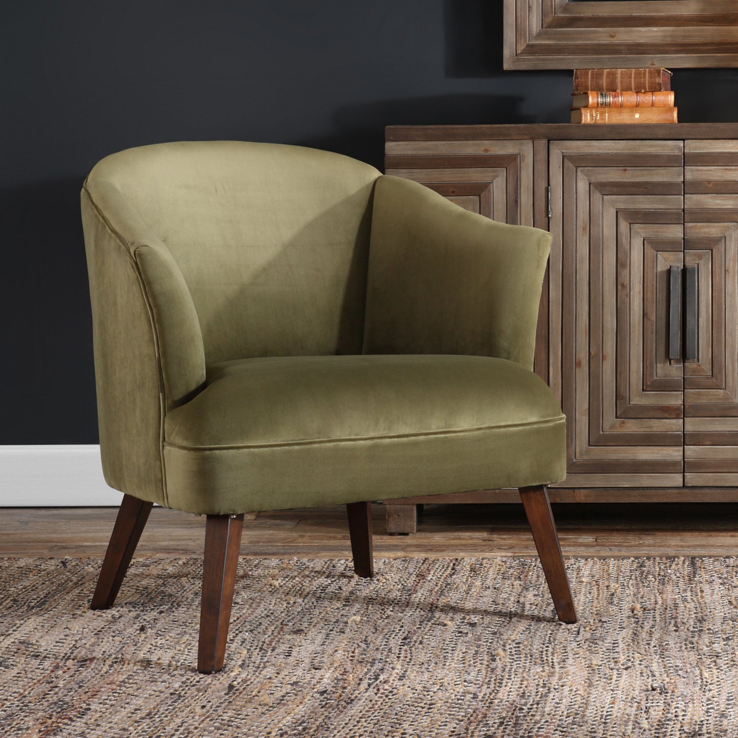 Uttermost 23321 Conroy Olive Accent Chair