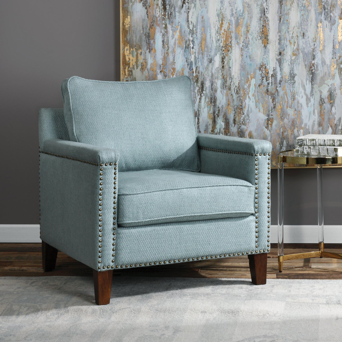 Uttermost 23381 Charlotta Sea Mist Accent Chair