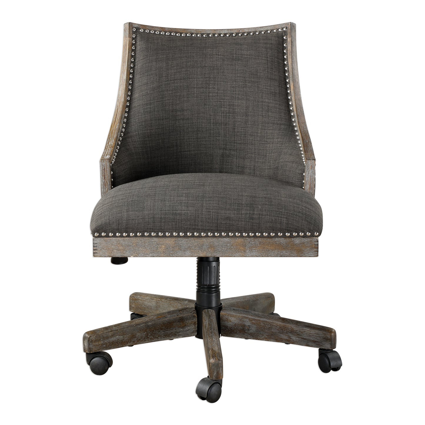 Uttermost 23431 Aidrian Charcoal Desk Chair