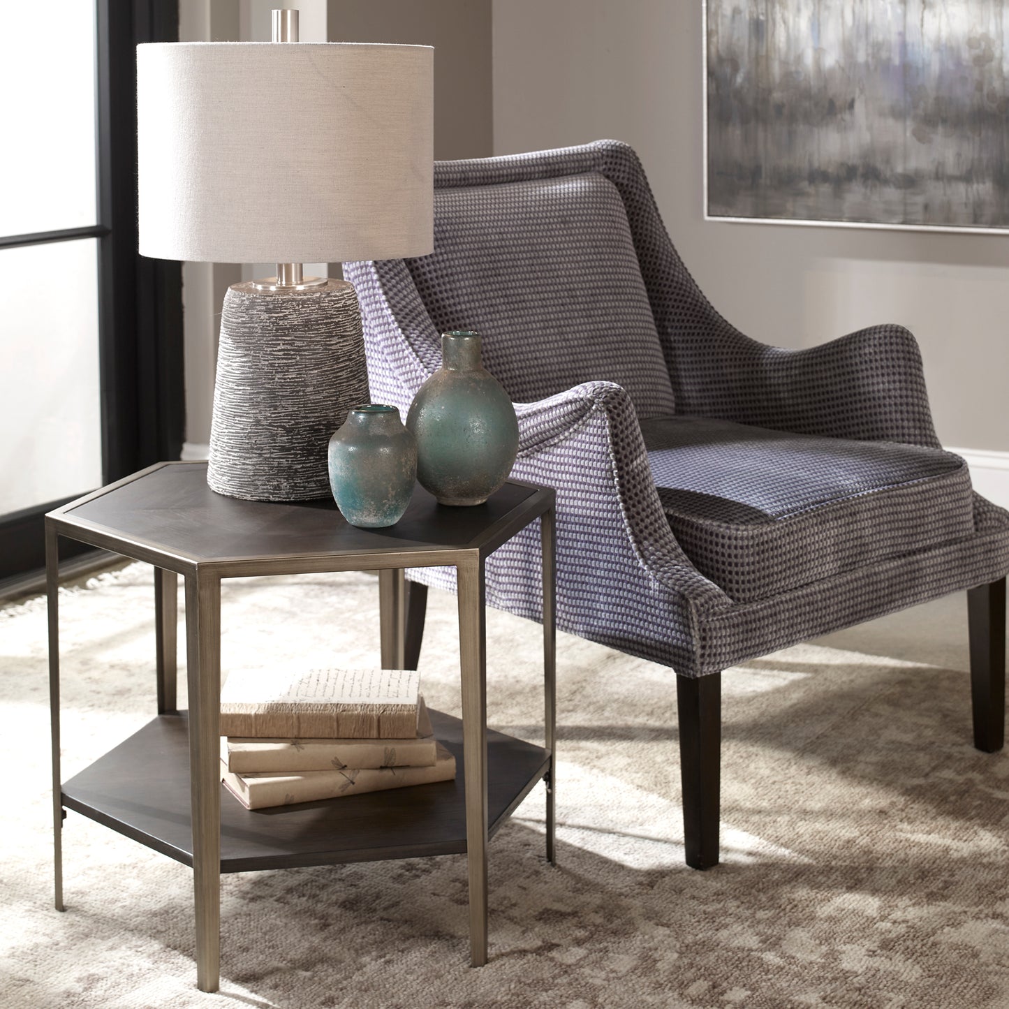 Uttermost 25314 Alicia Geometric Accent Table
