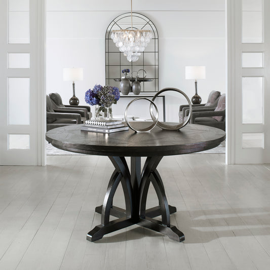 Uttermost 25861 Maiva Round Black Dining Table