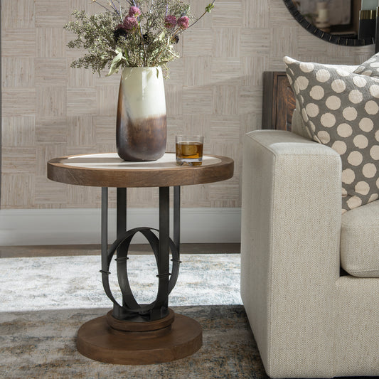 Uttermost 25841 Sydney Light Oak Side Table